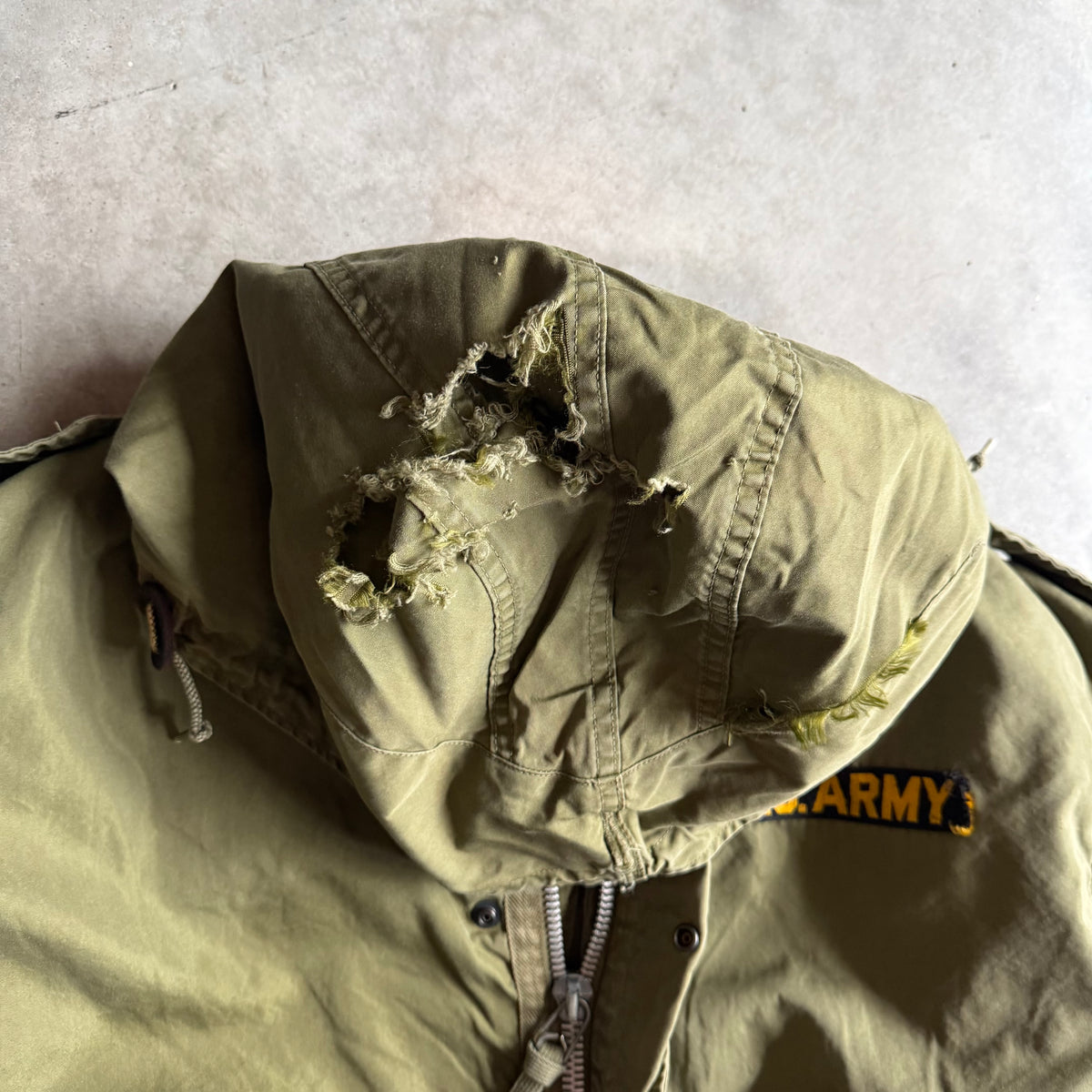 Vintage Thrashed US Army M-1951 Fishtail Parka W/ Liner