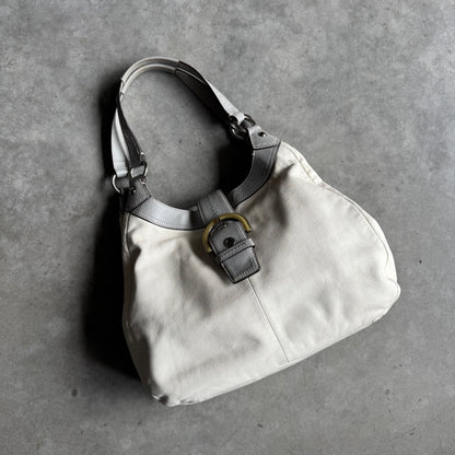 Y2K Coach SoHo Large Hobo Bag White/Grey