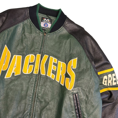 Vintage Green Bay Packers Mirage Leather Jacket