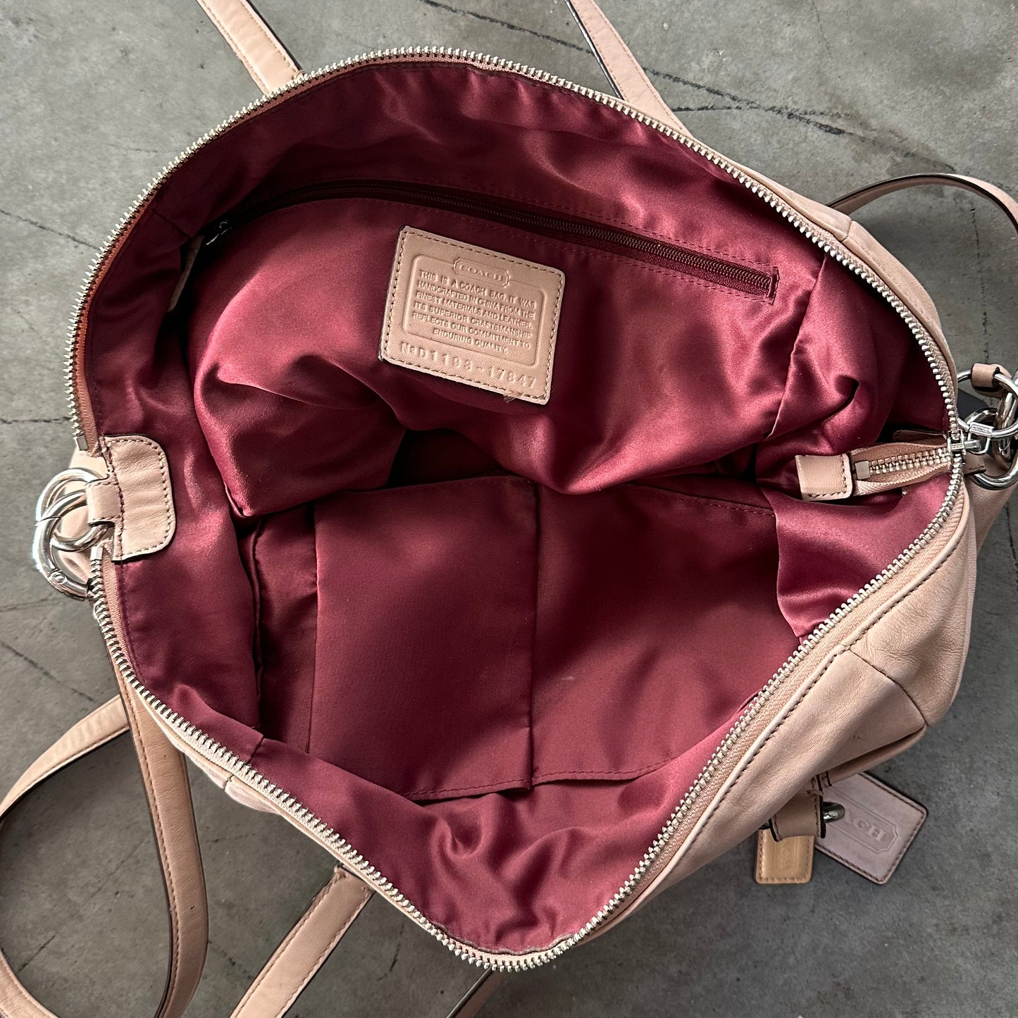 Coach Distressed Chelsea Jaden Bag In Beige