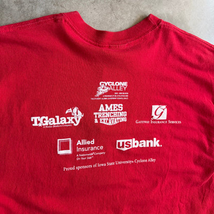 Y2K Iowa Cyclones “Cyclones Alley” Red Tee