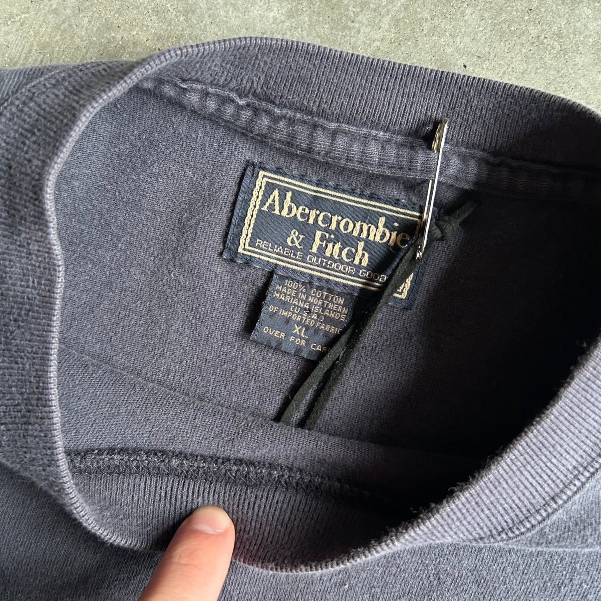 Y2K Abercrombie & Fitch Navy Spellout Surf Association T Shirt