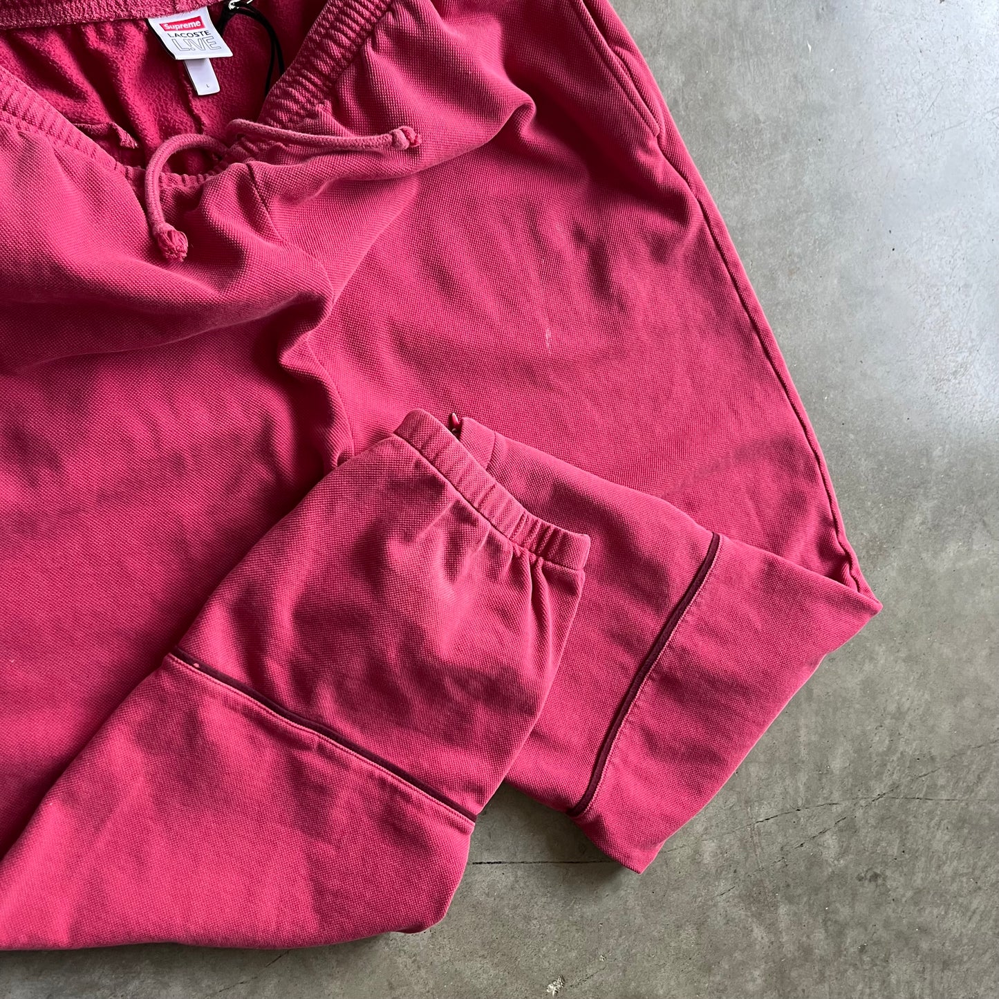 Supreme Lacoste FW19 Pique Pants - Pink