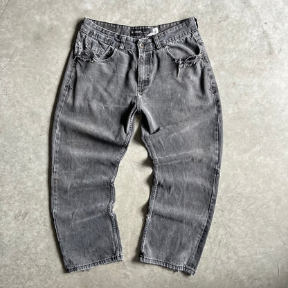 Y2K Rocawear R+ Faded Black Baggy Jeans