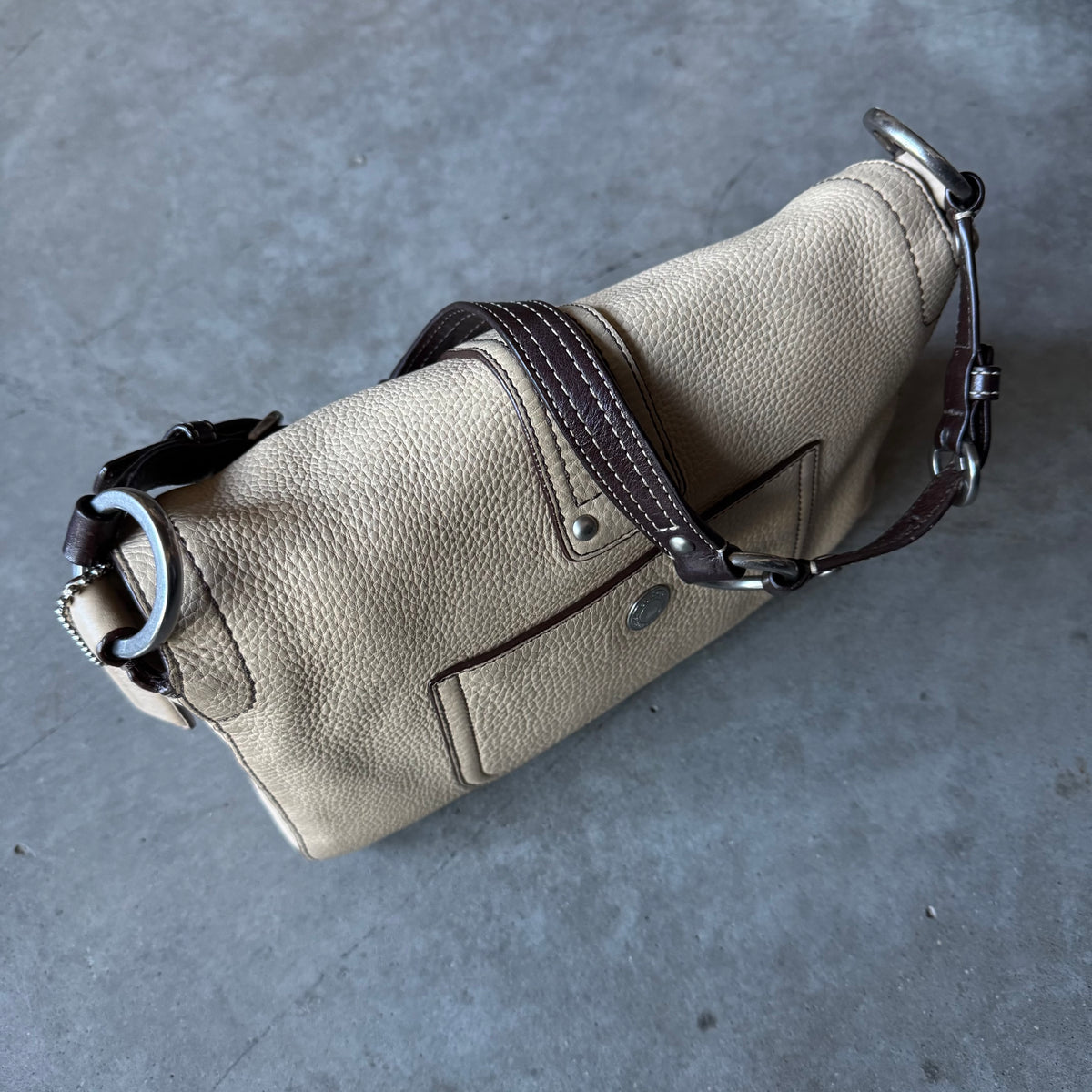 Y2K Coach Chelsea Field Bag Ivory