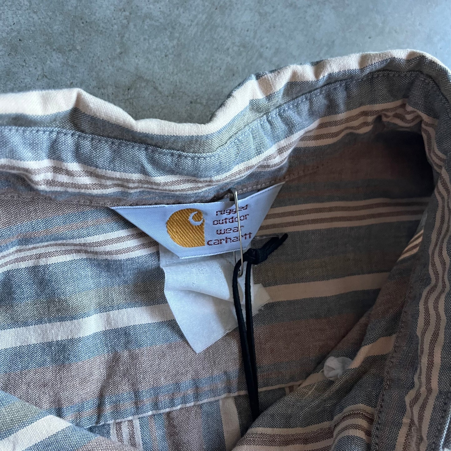 Carhartt Brown Striped Button Up Shirt