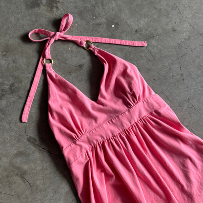 Women’s Y2K Victoria Secret Pink Cotton Halter Top Slip