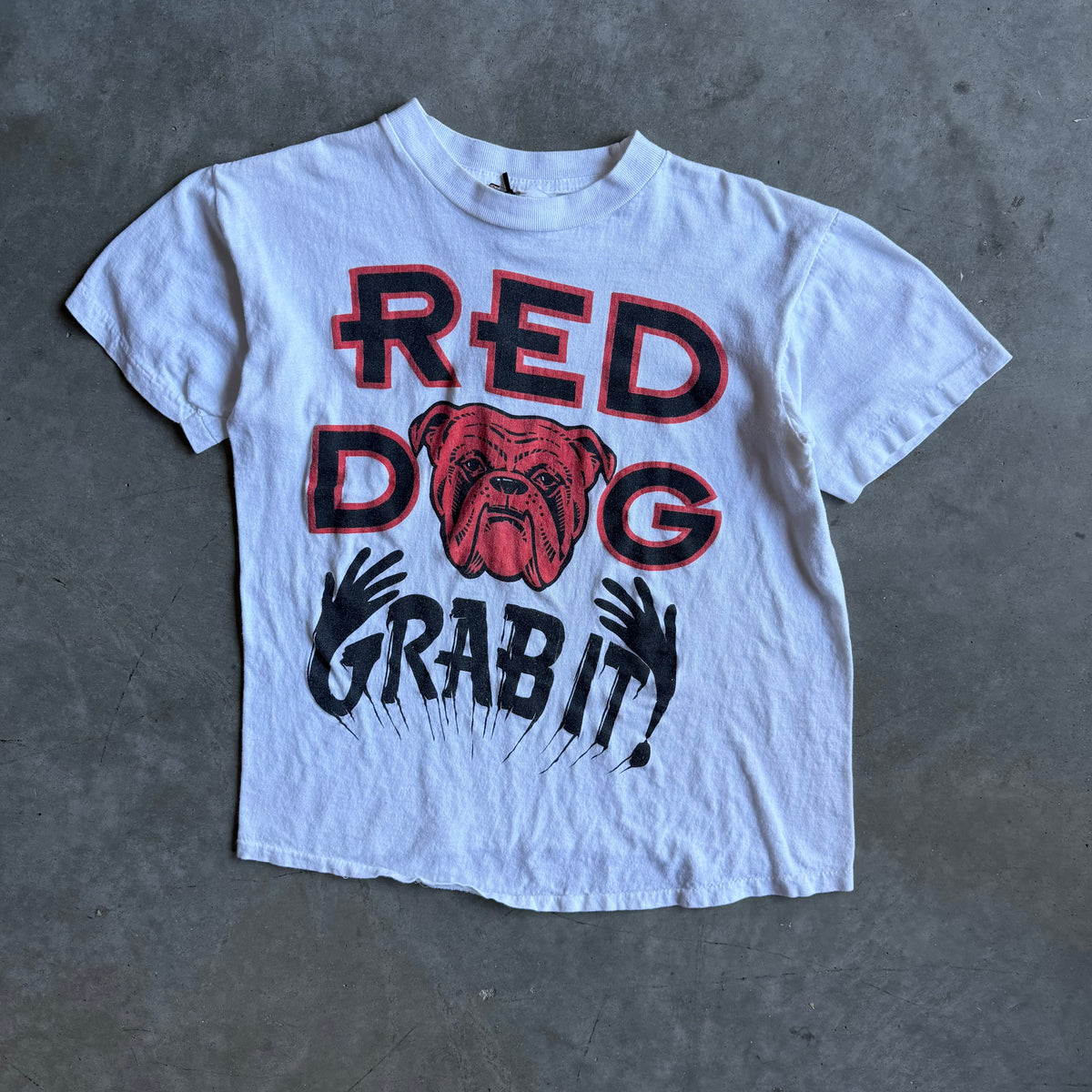 Vintage Red Dog Beer ‘Grab It’ Boxy White Tee