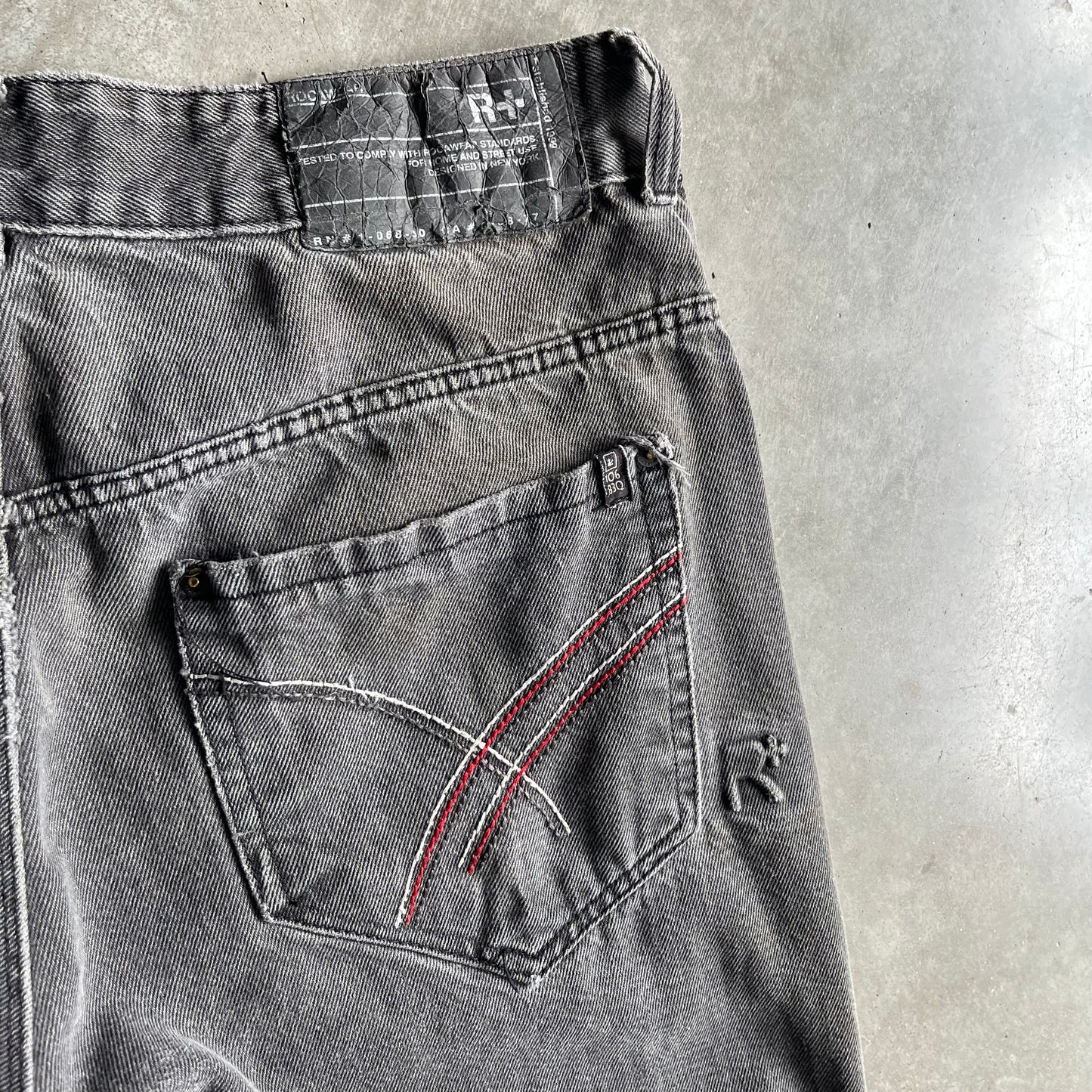 Y2K Rocawear R+ Faded Black Baggy Jeans