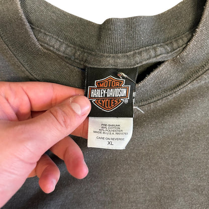 Y2K Harley Davidson Tribal Skull Tee