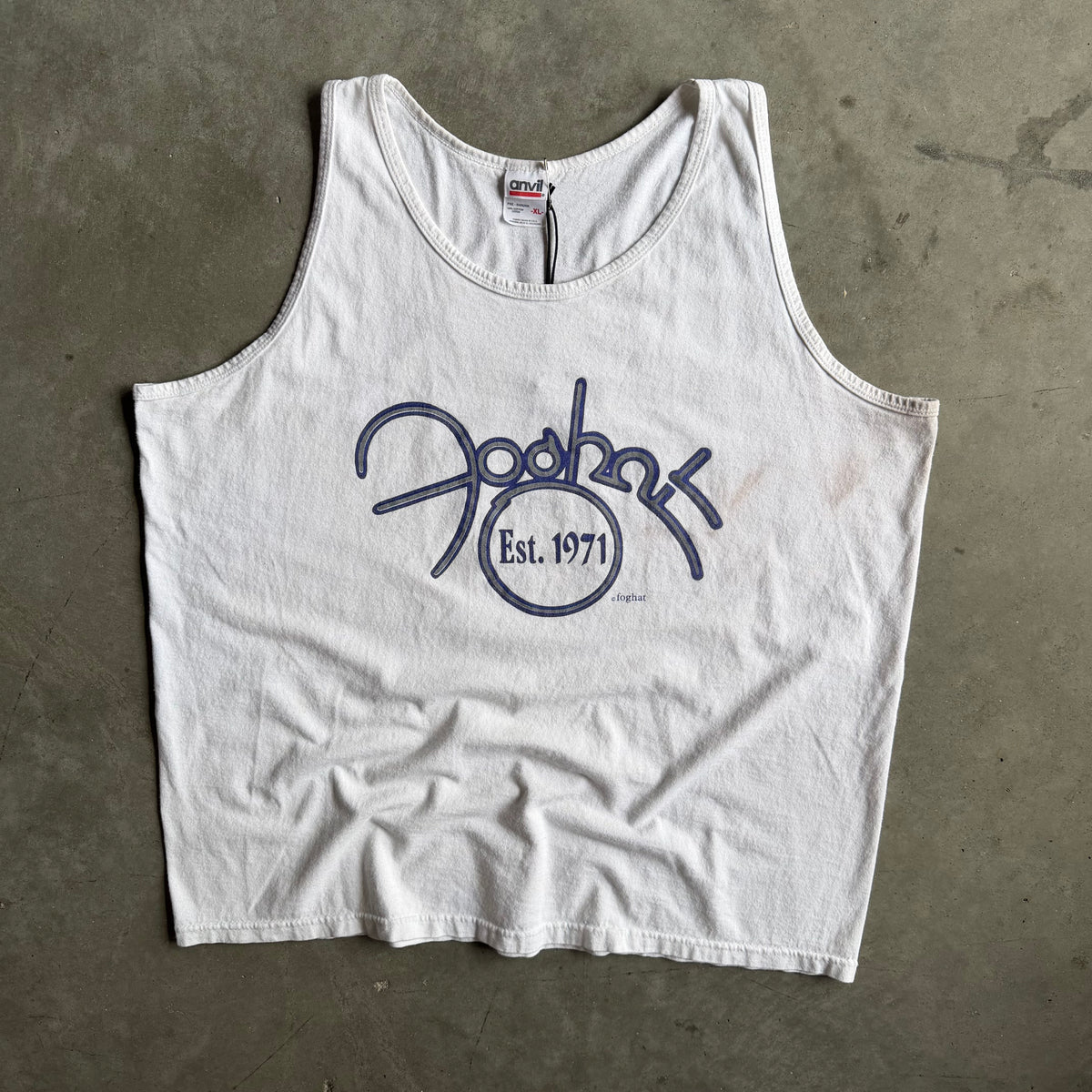 Vintage Foghat Abstract Drum Set Logo Sleeveless Tee