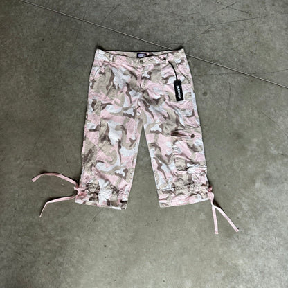 Women’s Y2K Zoey Beth Pink Cargo Utility Capris