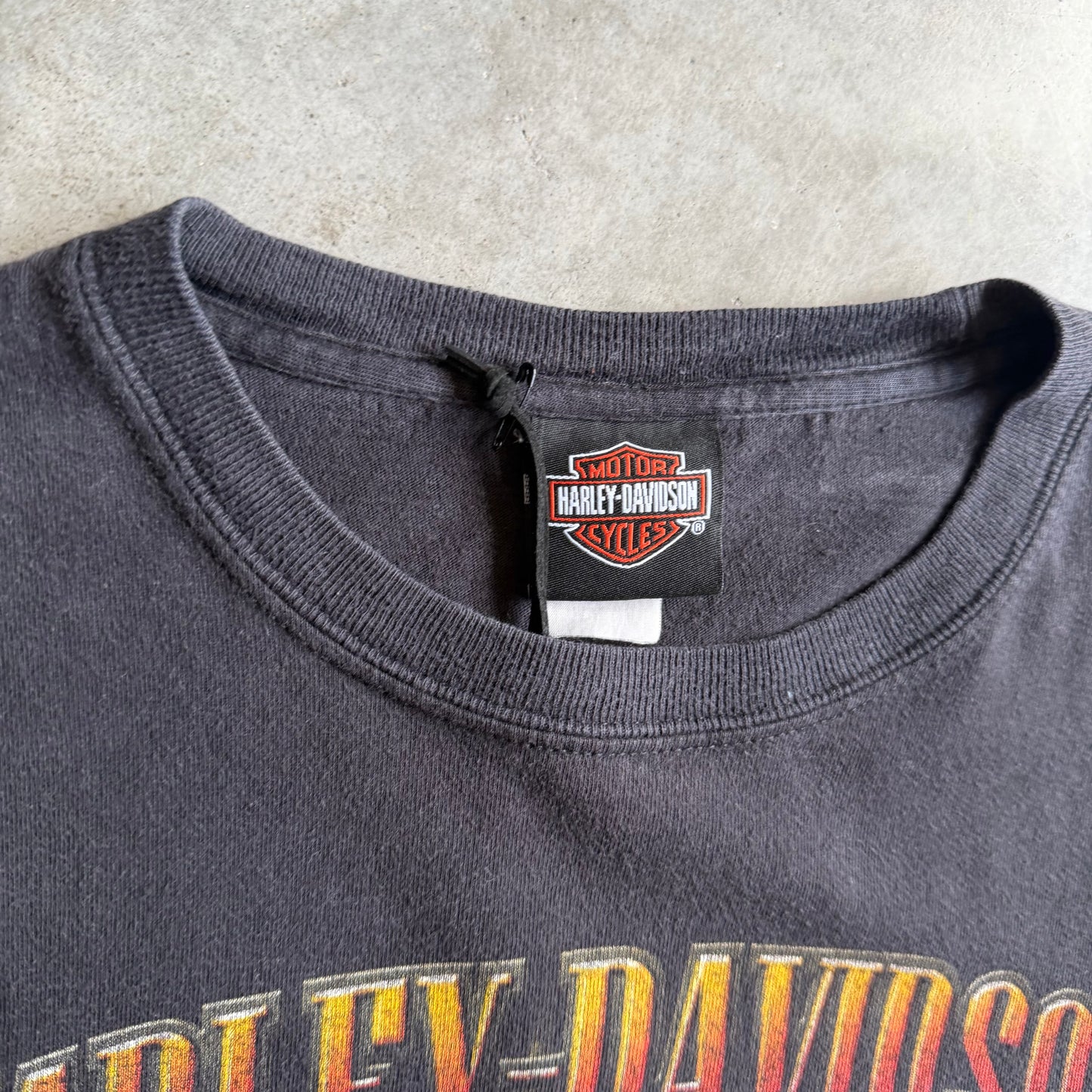 Y2K Harley Davidson ‘Forged In Steel’ Flame Sleeve Longsleeve
