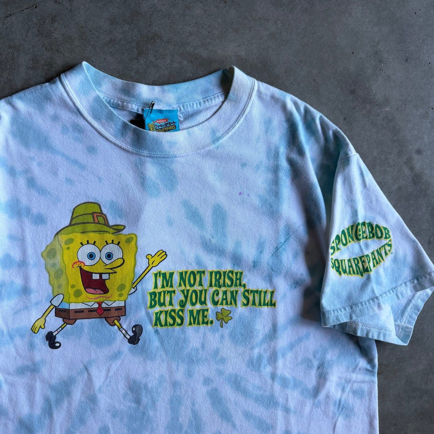 Vintage SpongeBob I’m Not Irish But You Can Kiss Me T Shirt