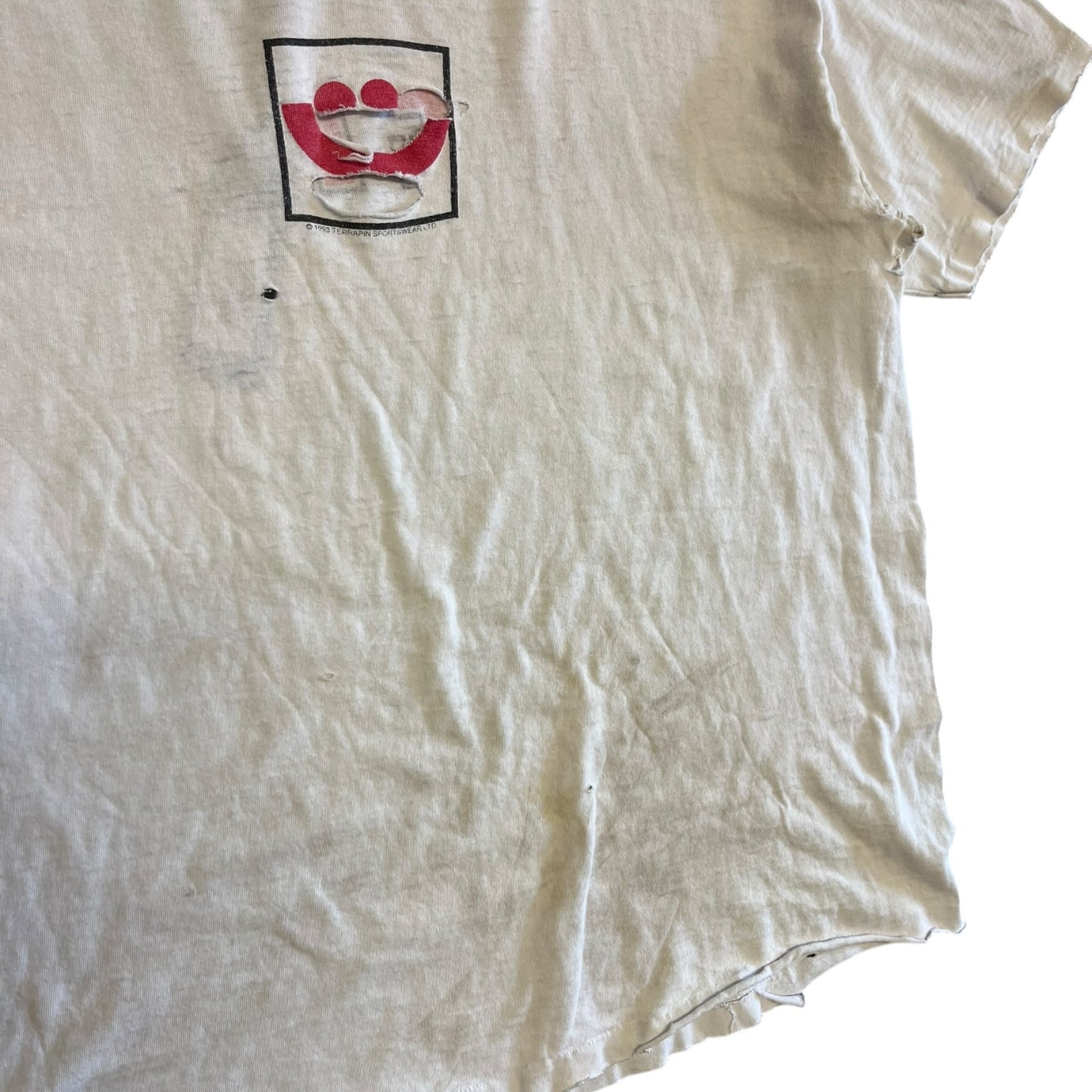 Vintage Summerfest Smiley Face Mega Distressed Thrashed Tee