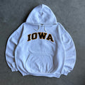 Y2K Champion Iowa Gold Border Spell-Out Hoodie