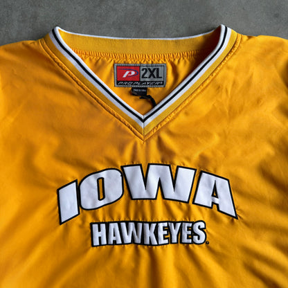 Y2K ProPlayer Iowa Hawkeyes Gold Pullover Windbreaker