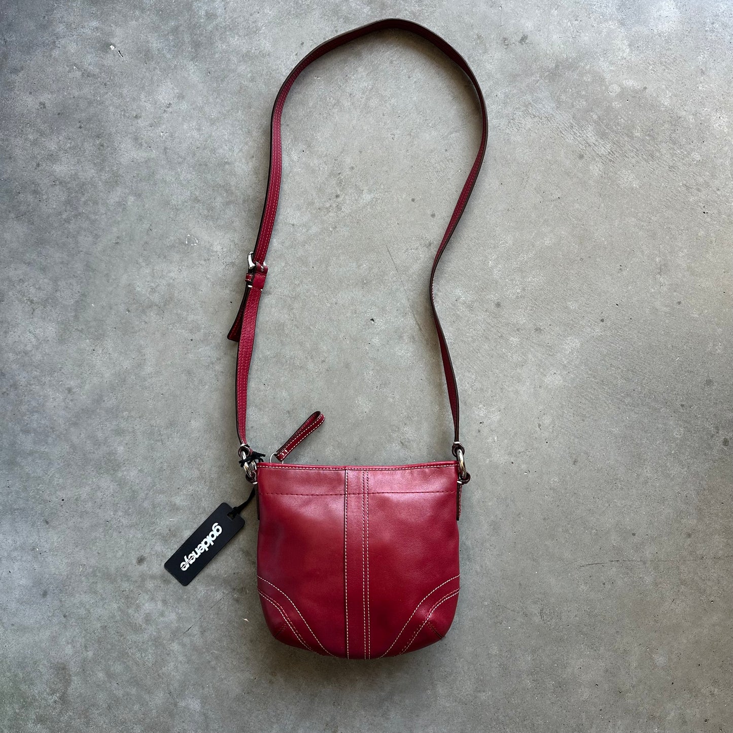 Coach Red Leather Crossbody