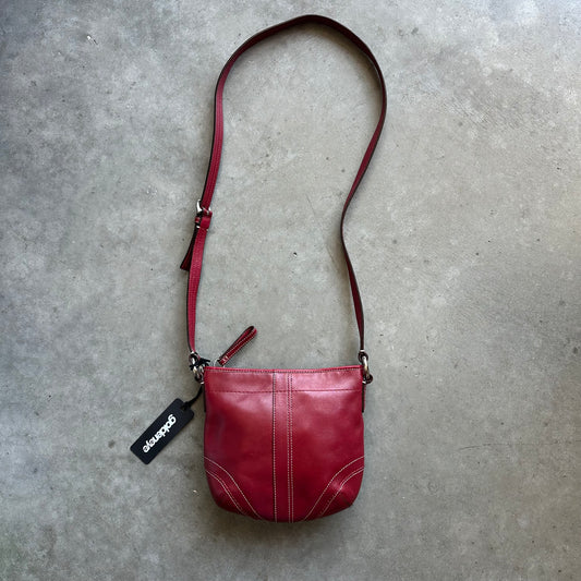 Coach Red Leather Crossbody