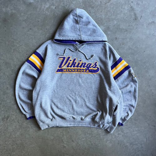 Y2K Minnesota Vikings Gray & Purple Accent Hoodie