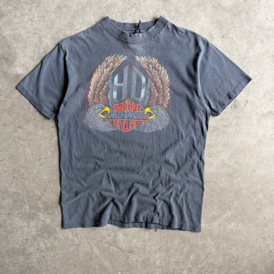Vintage Harley Davidson Faded Eagles Emblem T Shirt