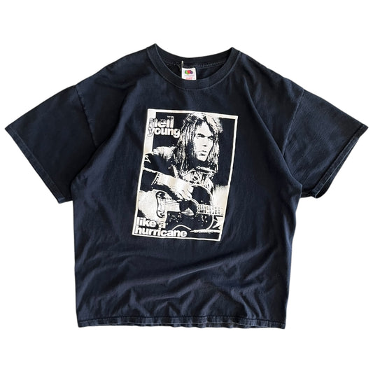 Y2K Neil Young Like A Hurricane Black Tee