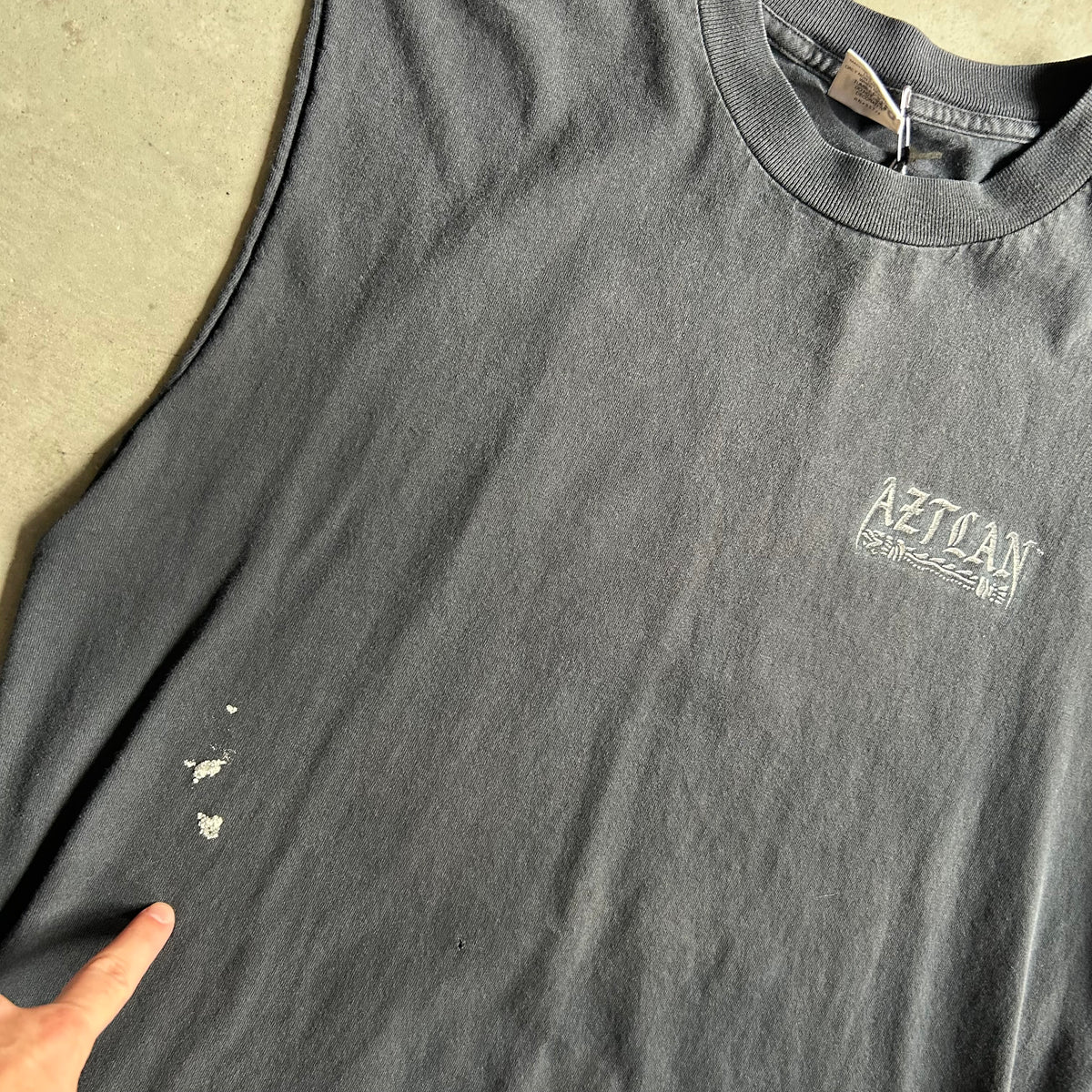 Vintage Aztlan Air Brush Car and Clown Masks Cut Off Tee