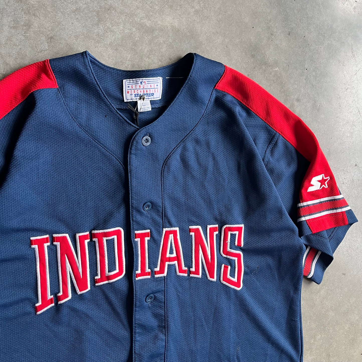Vintage Starter Cleveland Indians Stitched Baseball Jersey