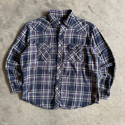 Vintage Wrangler Flannel Pearl Snap