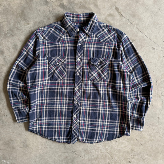 Vintage Wrangler Flannel Pearl Snap