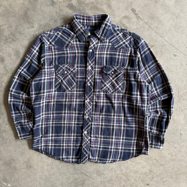 Vintage Wrangler Flannel Pearl Snap