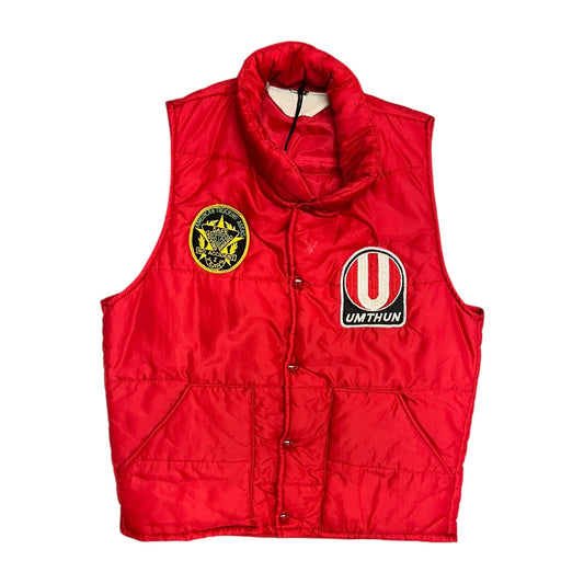 Vintage Red American Trucking Association Puffer Vest