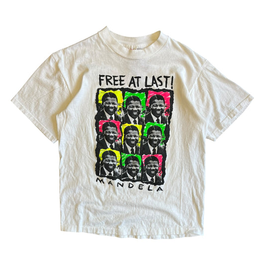 Vintage Free At Last! Mandela Grid Tee