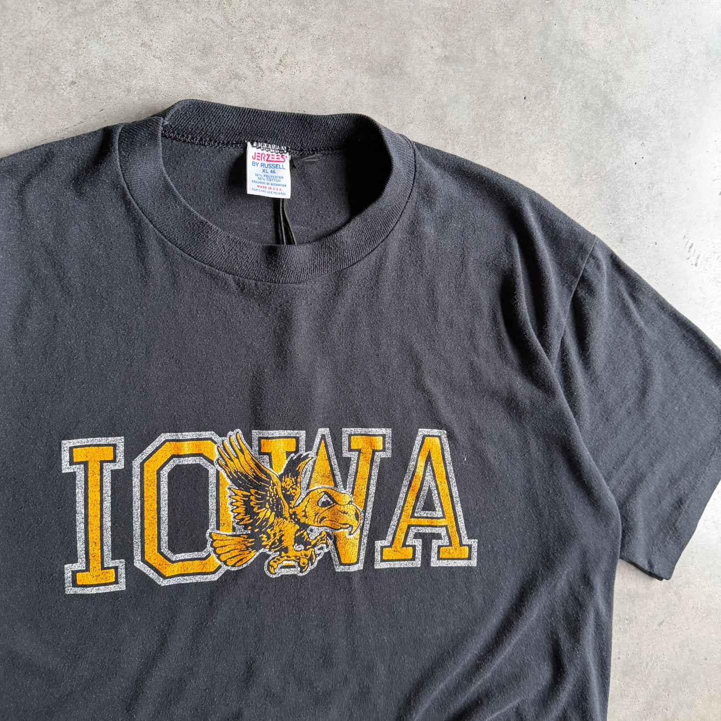 Vintage Iowa Hawkeyes Herky & “Iowa” Spell-Out Tee