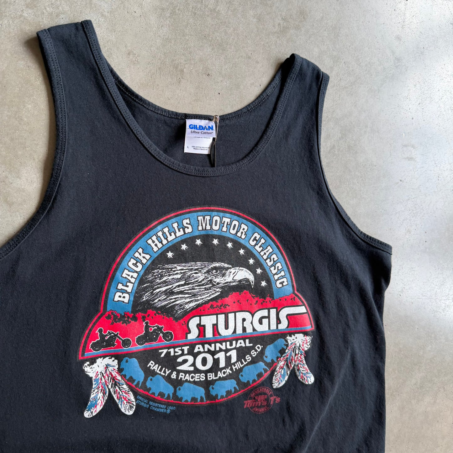 Sturgis 2011 Rally Racing Sleeveless Black Tee