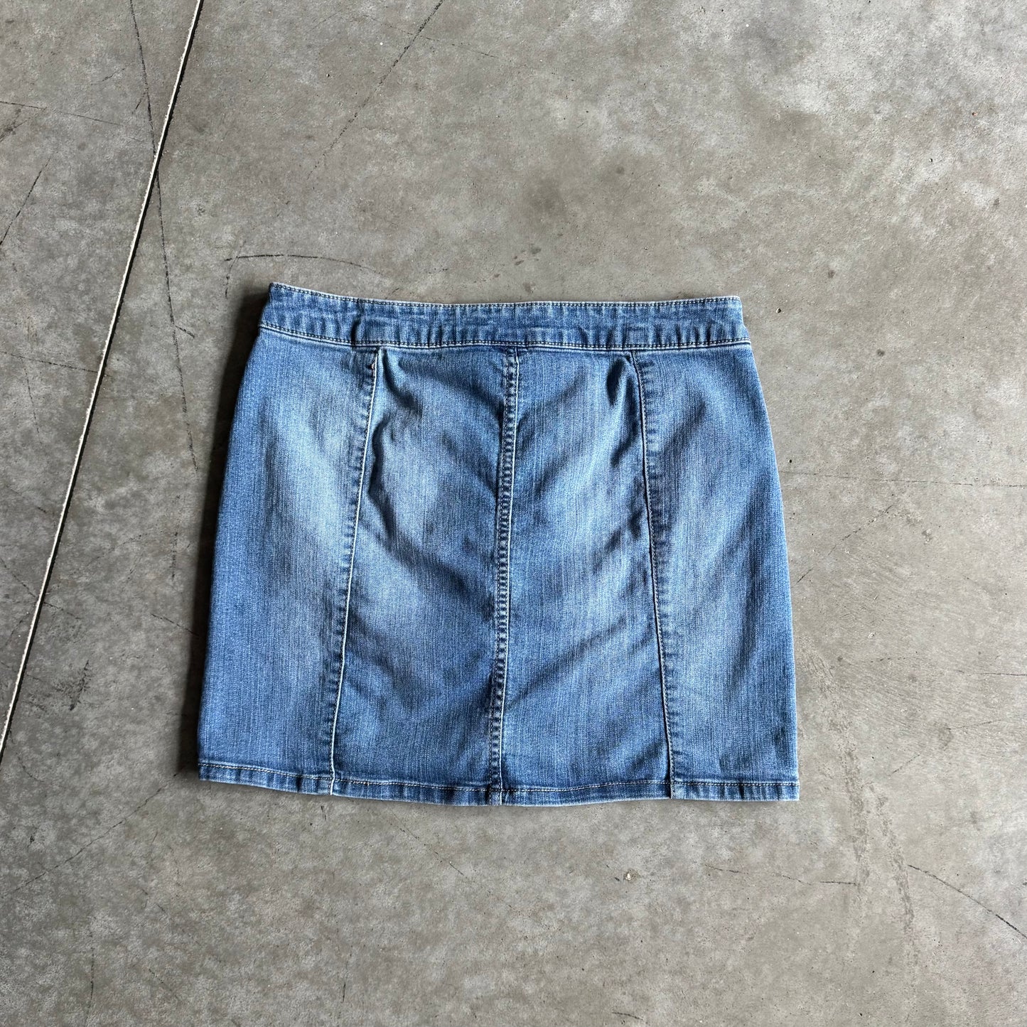 Women’s Y2K Blue Spice Zip Up Denim Mini Skirt