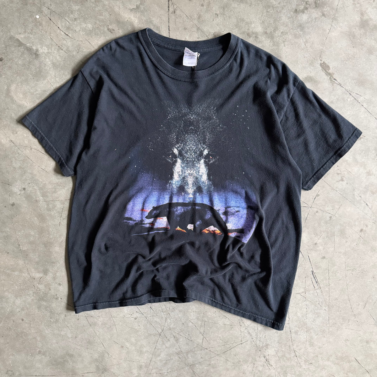 Y2K Guardian Wolf Protector Of Nature Tee