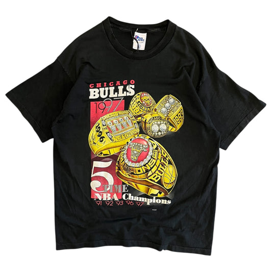 Vintage 1997 Chicago Bulls 5 Time Champions Tee