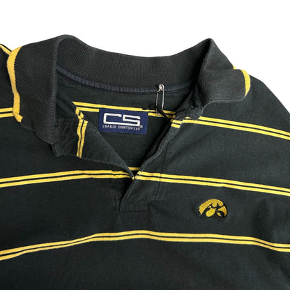 Vintage Hawkeyes Double Striped Polo