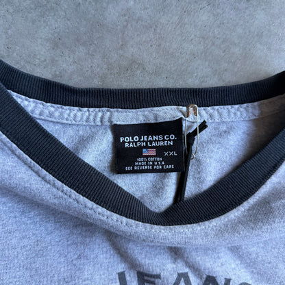 Polo Jeans Co Logo & Spell-Out Gray Longsleeve