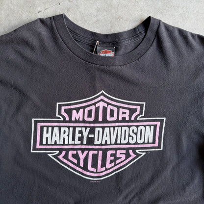 Y2K Harley Davidson Big Pink Logo Tee