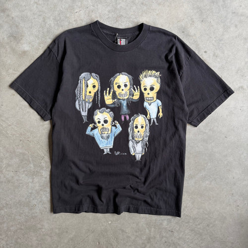 Vintage KORN Dia De Los Korn Skeleton Caricture T Shirt