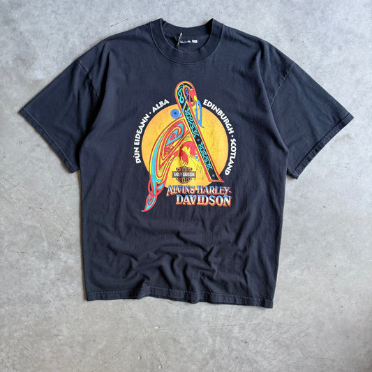 Vintage Alvin’s Harley Davidson Scotland Black Tee