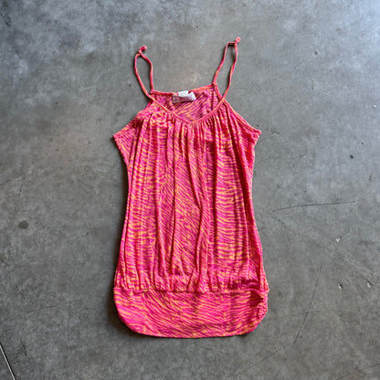 Women’s Y2K Antsy Pink/Orange Zebra Tank