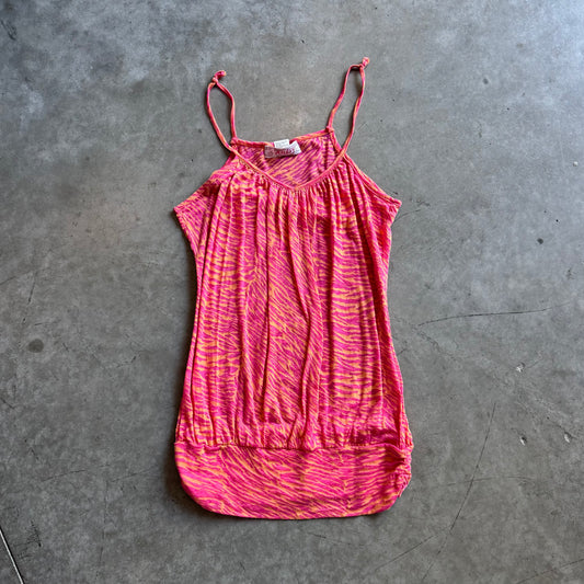 Women’s Y2K Antsy Pink/Orange Zebra Tank