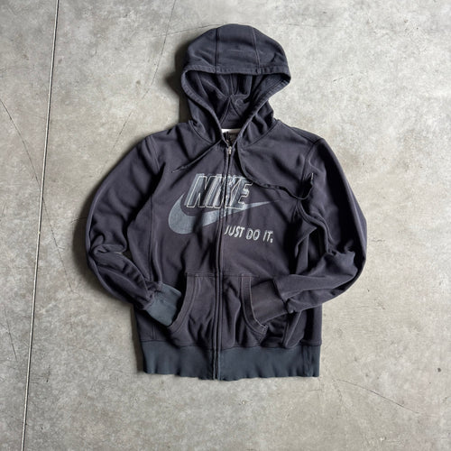Women’s Vintage Nike Embroidered Black Zip Up Hoodie