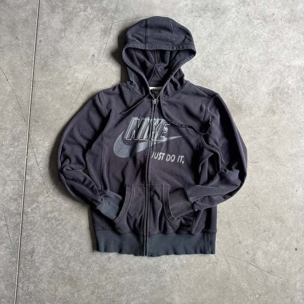 Women’s Vintage Nike Embroidered Black Zip Up Hoodie