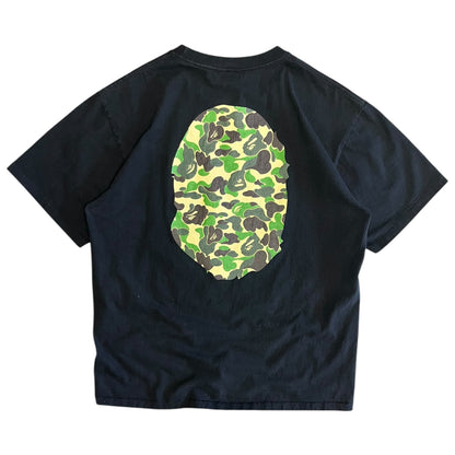 A Bathing Ape Green ABC Camo Big Head T Shirt