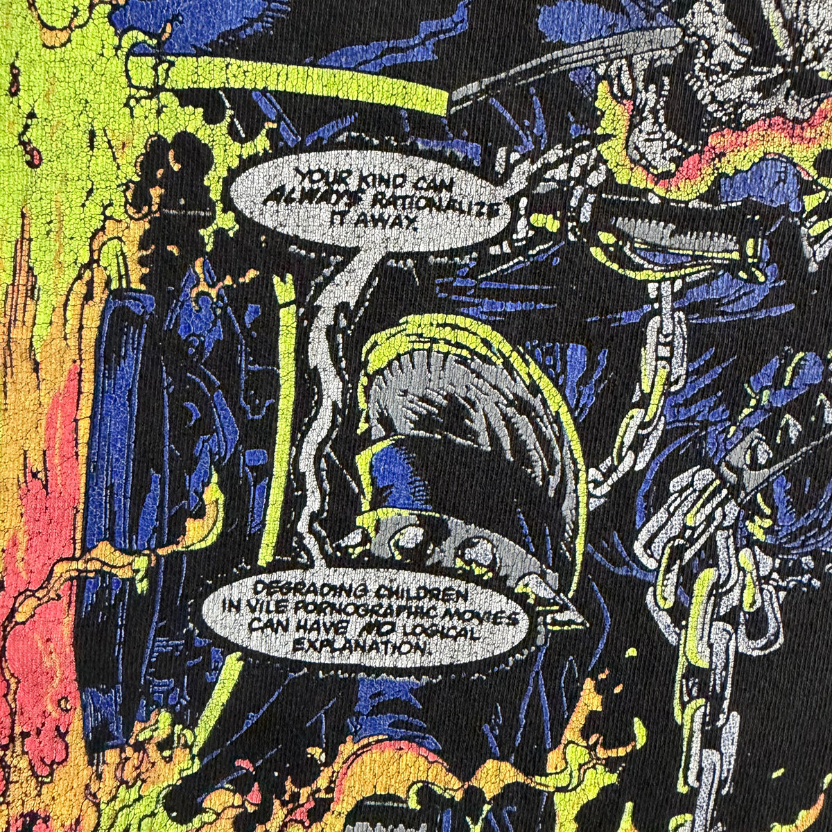 Vintage Marvel Ghost Rider Degrading Children Comic Images T Shirt