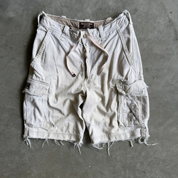 Y2K Abercrombie & Fitch Dragon Pocket Tan Cargo Shorts